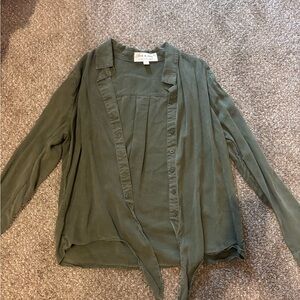 Cloth & Stone Green Button Down Shirt